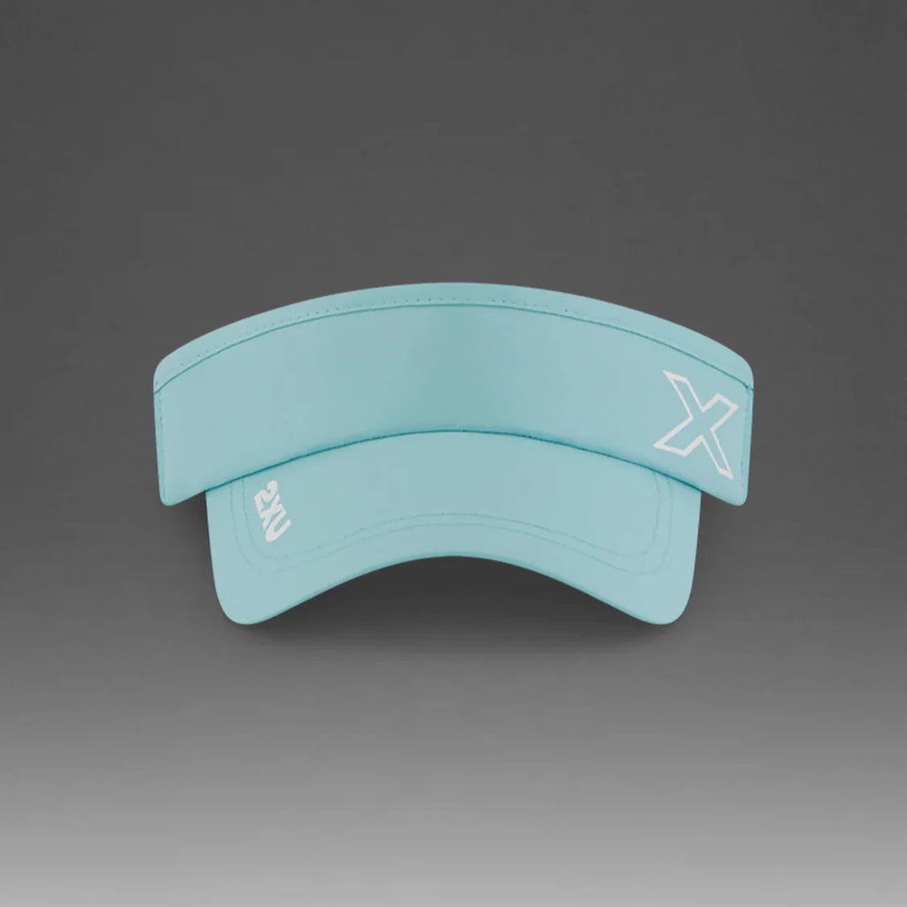 2XU Run Visor | Retro Blue / White