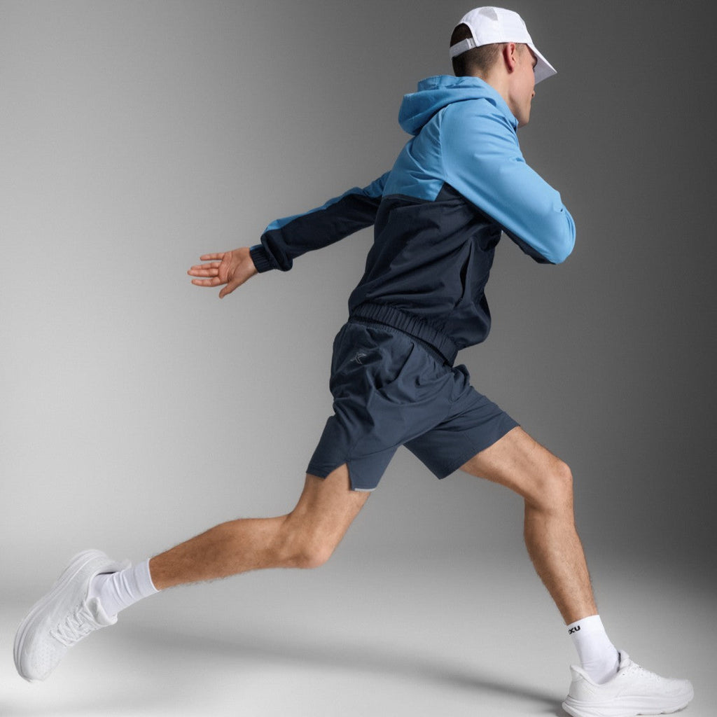 2XU Aero Hex Windbreaker | Azure | Mens