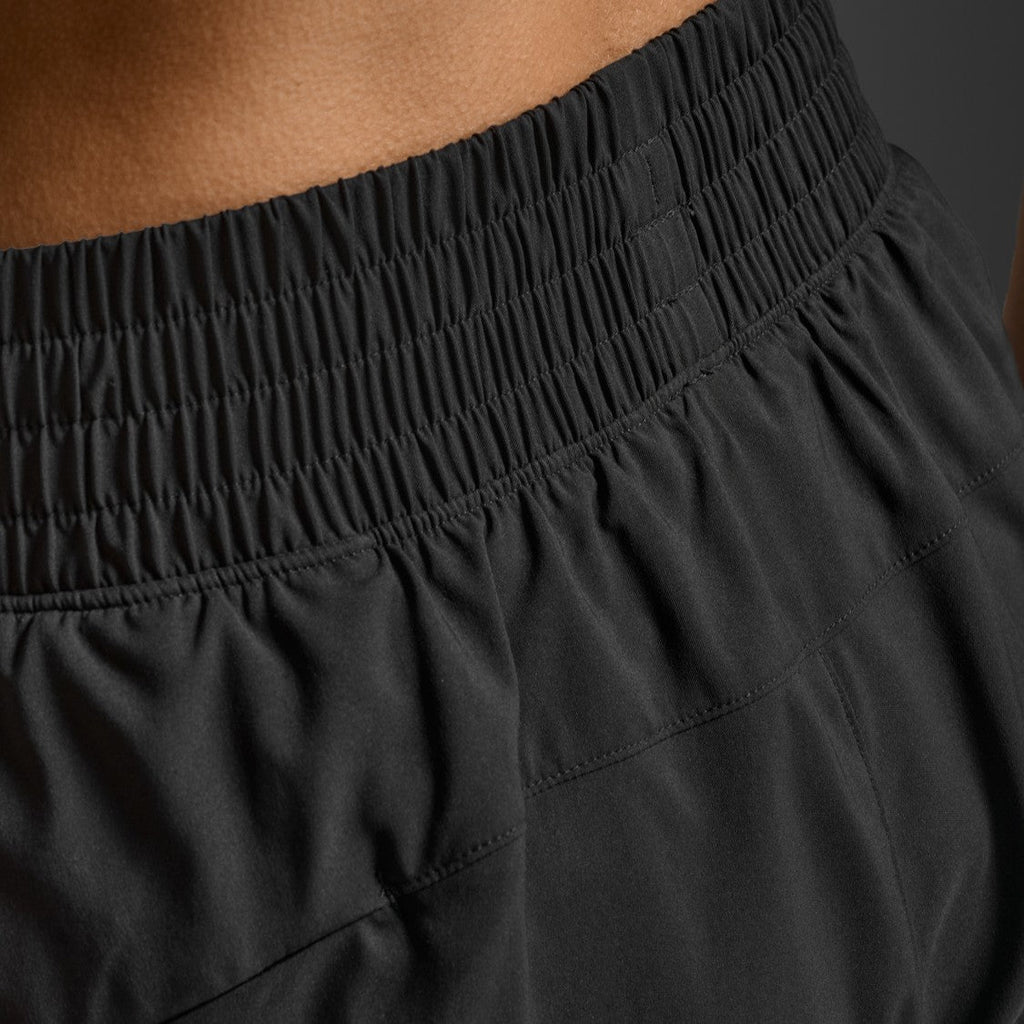 2XU Aero Hi-Rise 4 Inch Short | Black / Silver Reflective | Womens