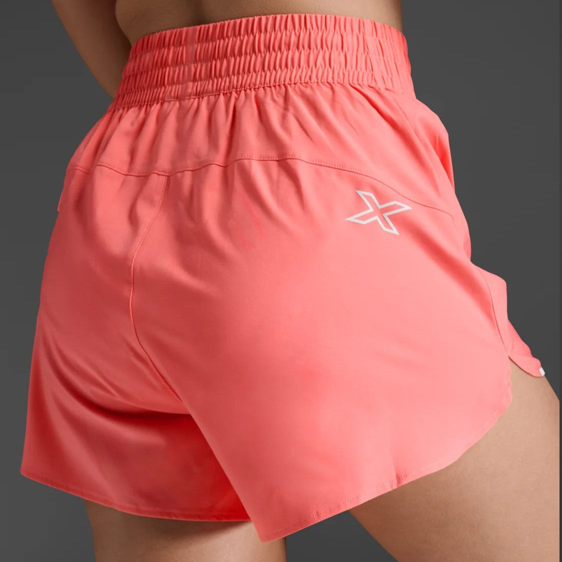 2XU Aero Hi-Rise 4 Inch Shorts | Pink Glow / White Reflective | Womens