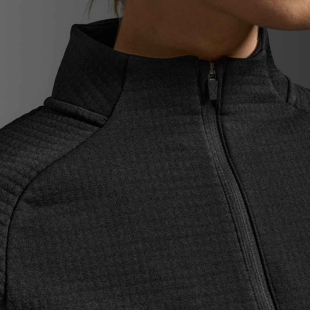 2XU Ignition Hyper-Haptic 1/4 Zip Fleece | Black / Silver Reflective | Womens