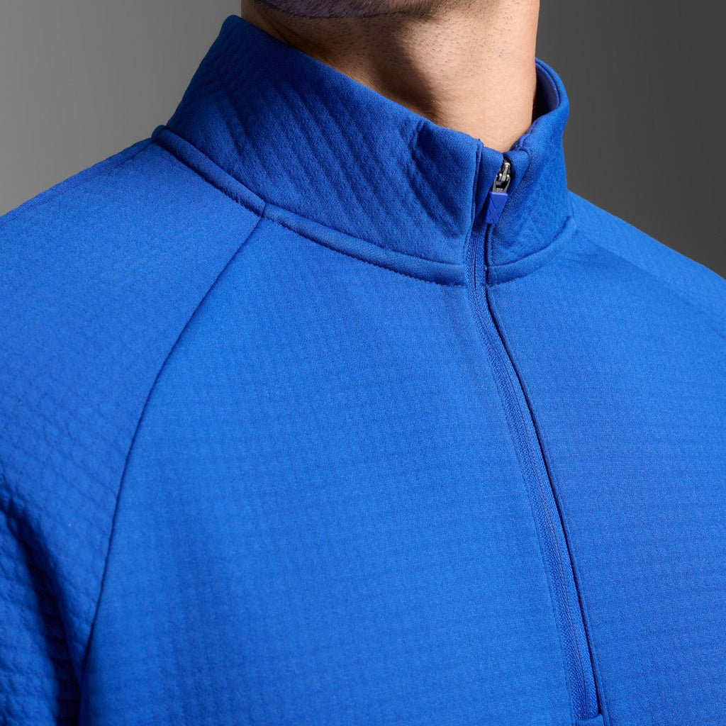 2XU Ignition Hyper-Haptic 1/4 Zip Fleece | Surf / Silver Reflective | Mens