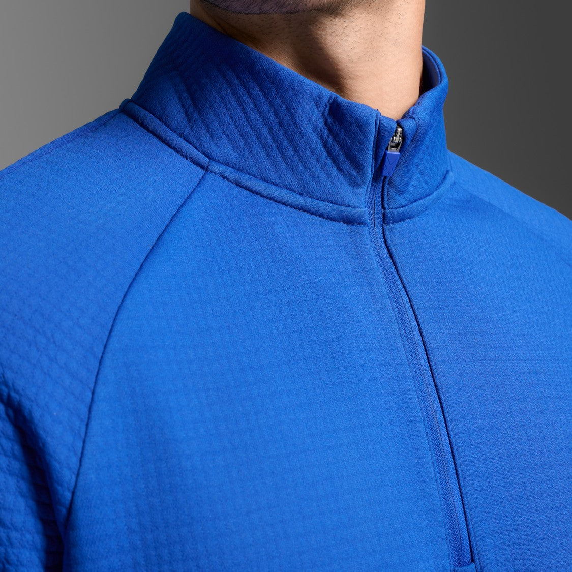 2XU Ignition Hyper-Haptic 1/4 Zip Fleece | Surf / Silver Reflective | Mens