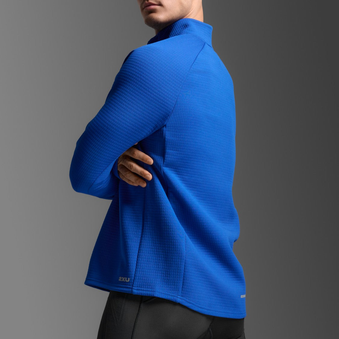 2XU Ignition Hyper-Haptic 1/4 Zip Fleece | Surf / Silver Reflective | Mens