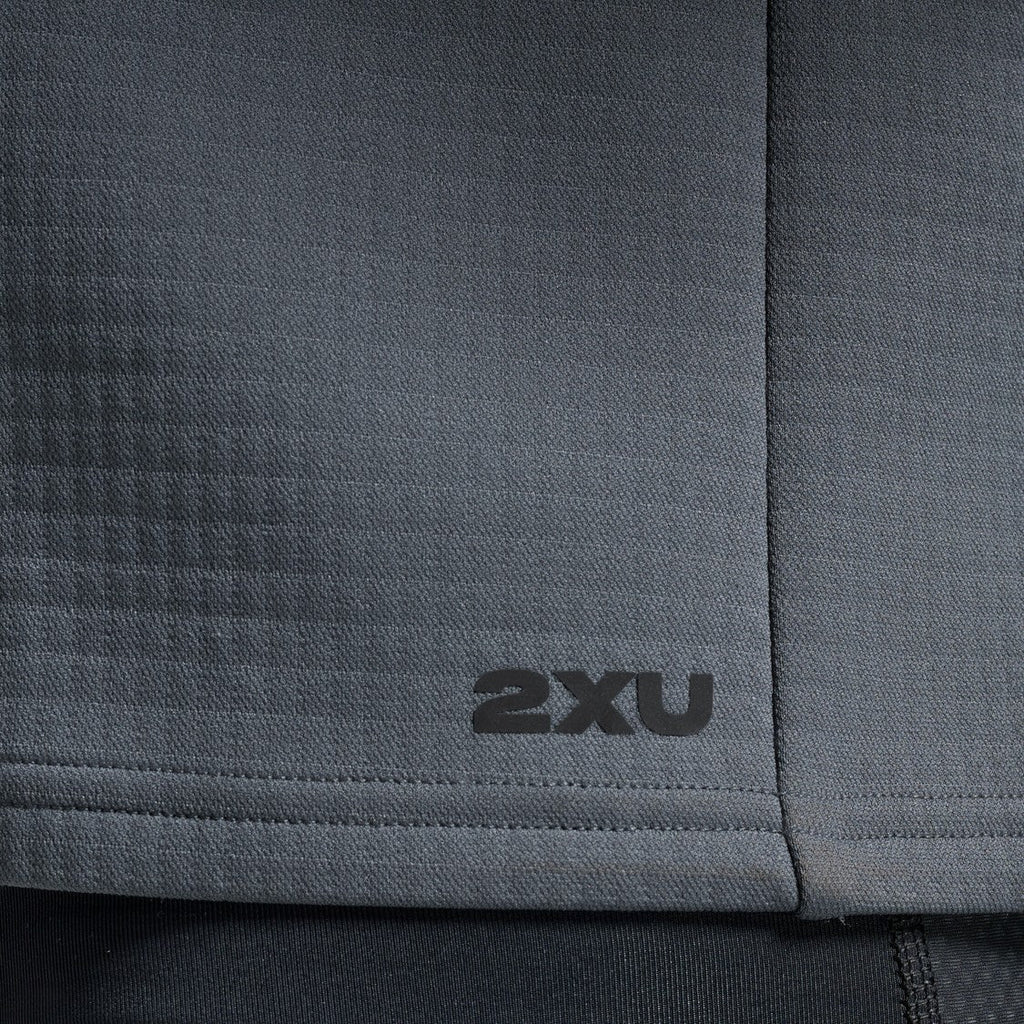 2XU Ignition Hyper-Haptic 1/4 Zip Fleece | Turbulence / Black Reflective | Mens