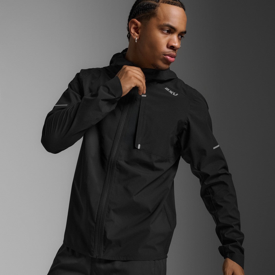 2XU Ignition Shield Jacket | Black / Silver Reflective | Mens