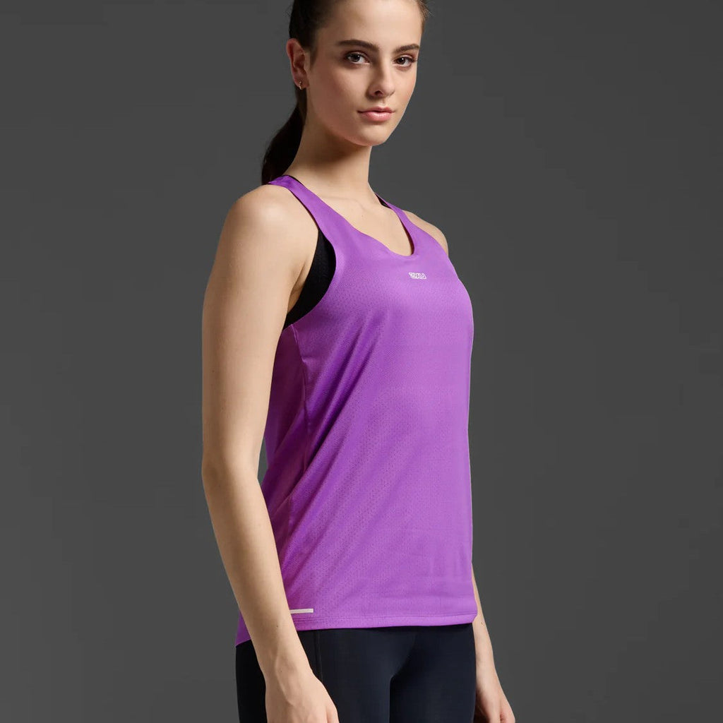 2XU Light Speed Tech Singlet | Thistle / White Reflective | Womens