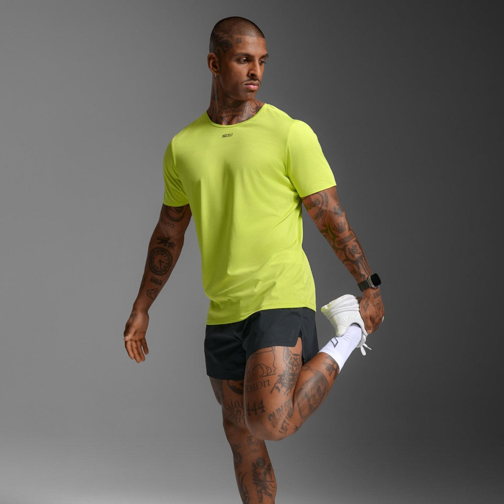 2XU Light Speed Tech Tee | Volt / Black Reflective | Mens