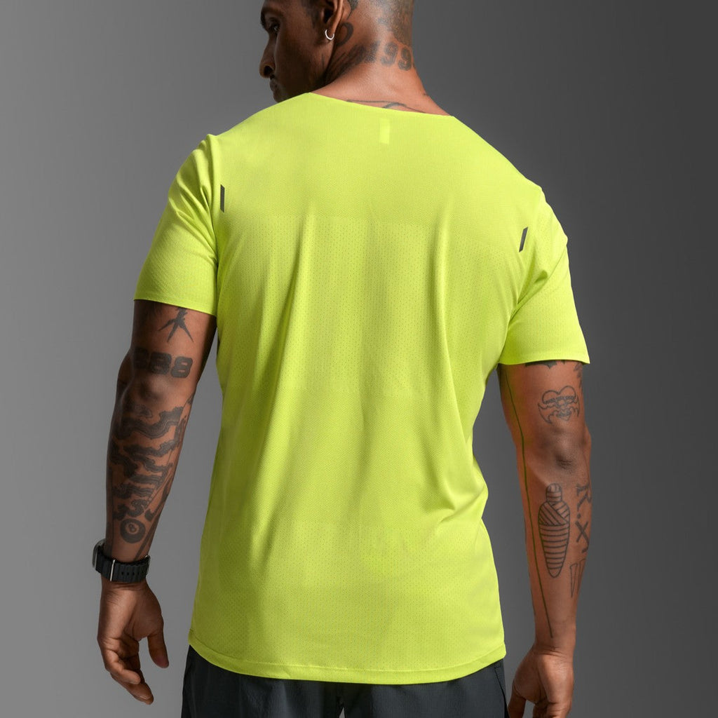 2XU Light Speed Tech Tee | Volt / Black Reflective | Mens