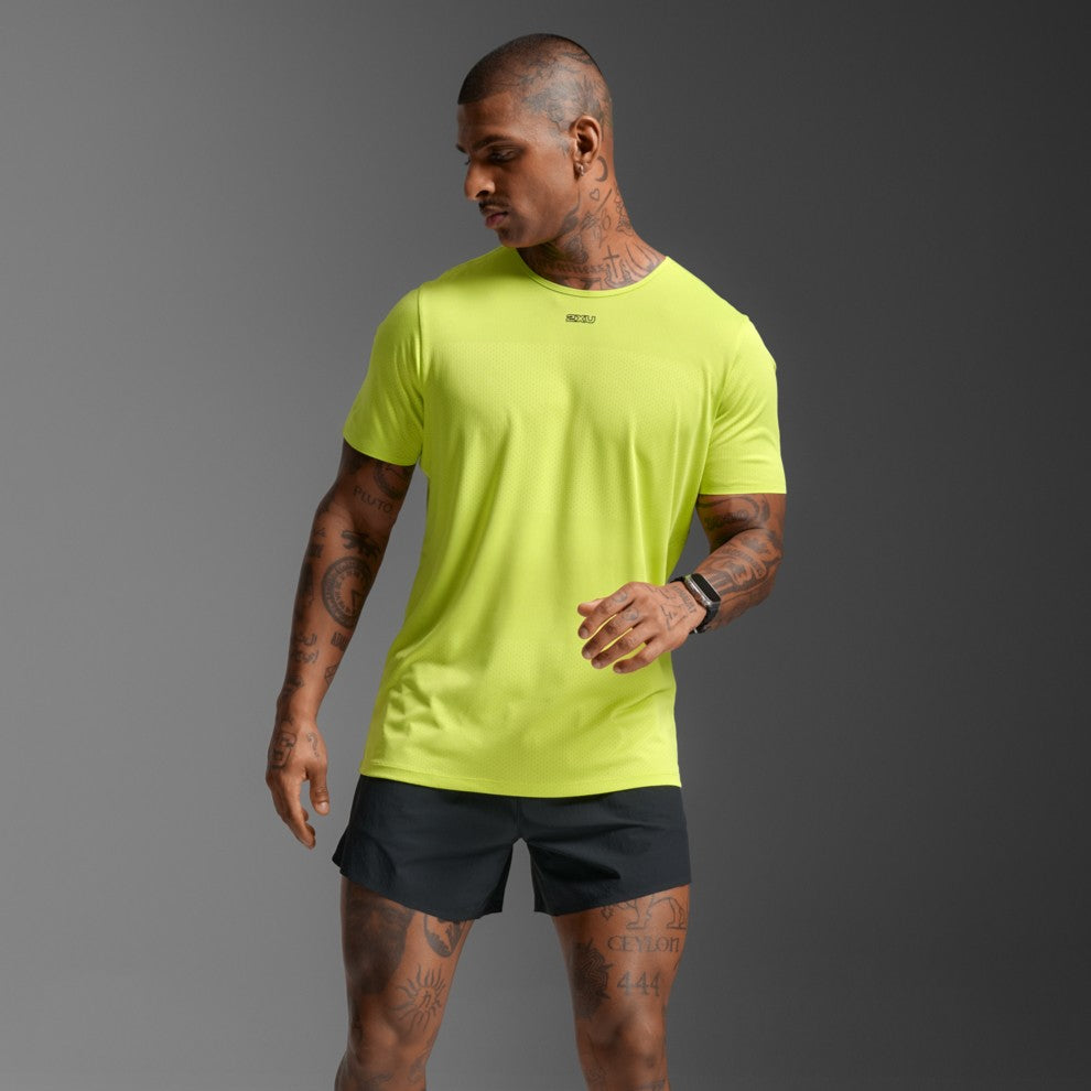 2XU Light Speed Tech Tee | Volt / Black Reflective | Mens
