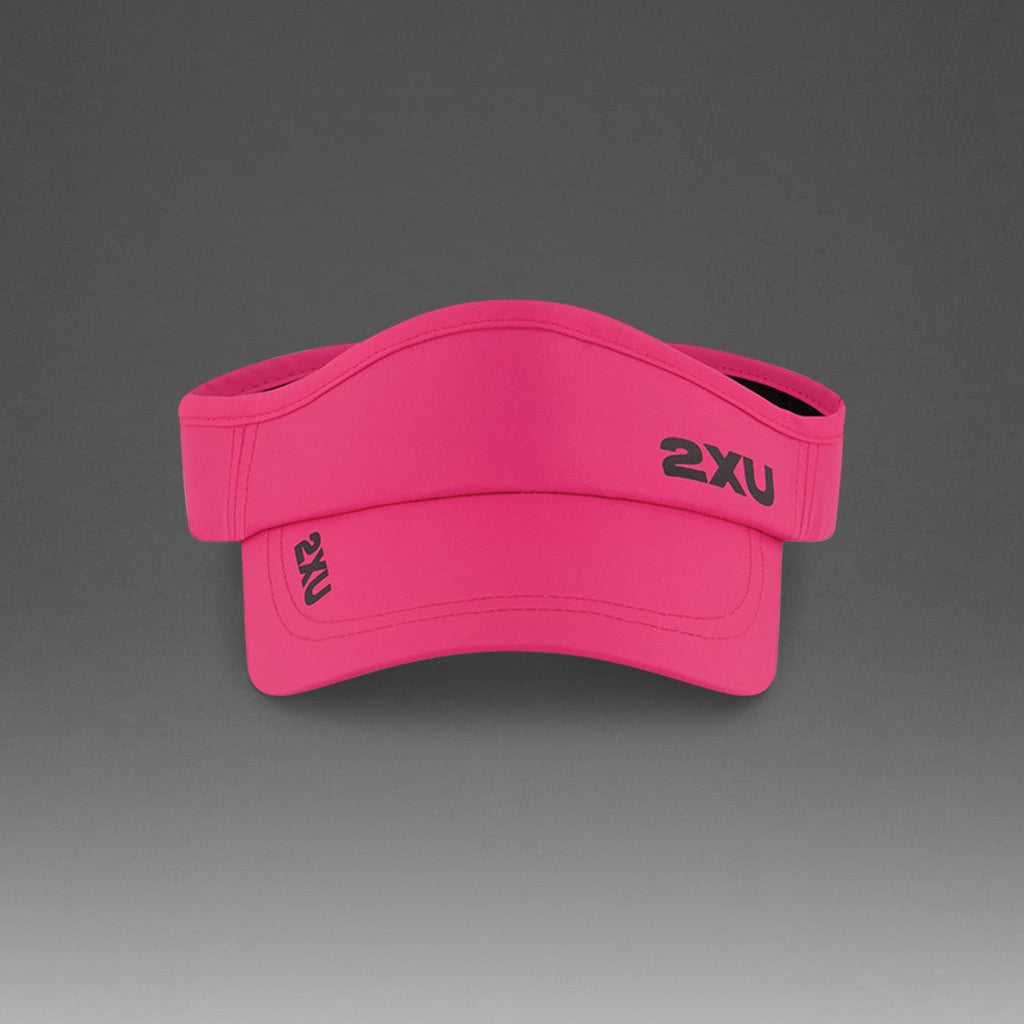 2XU Run Visor | Fuchsia / Black