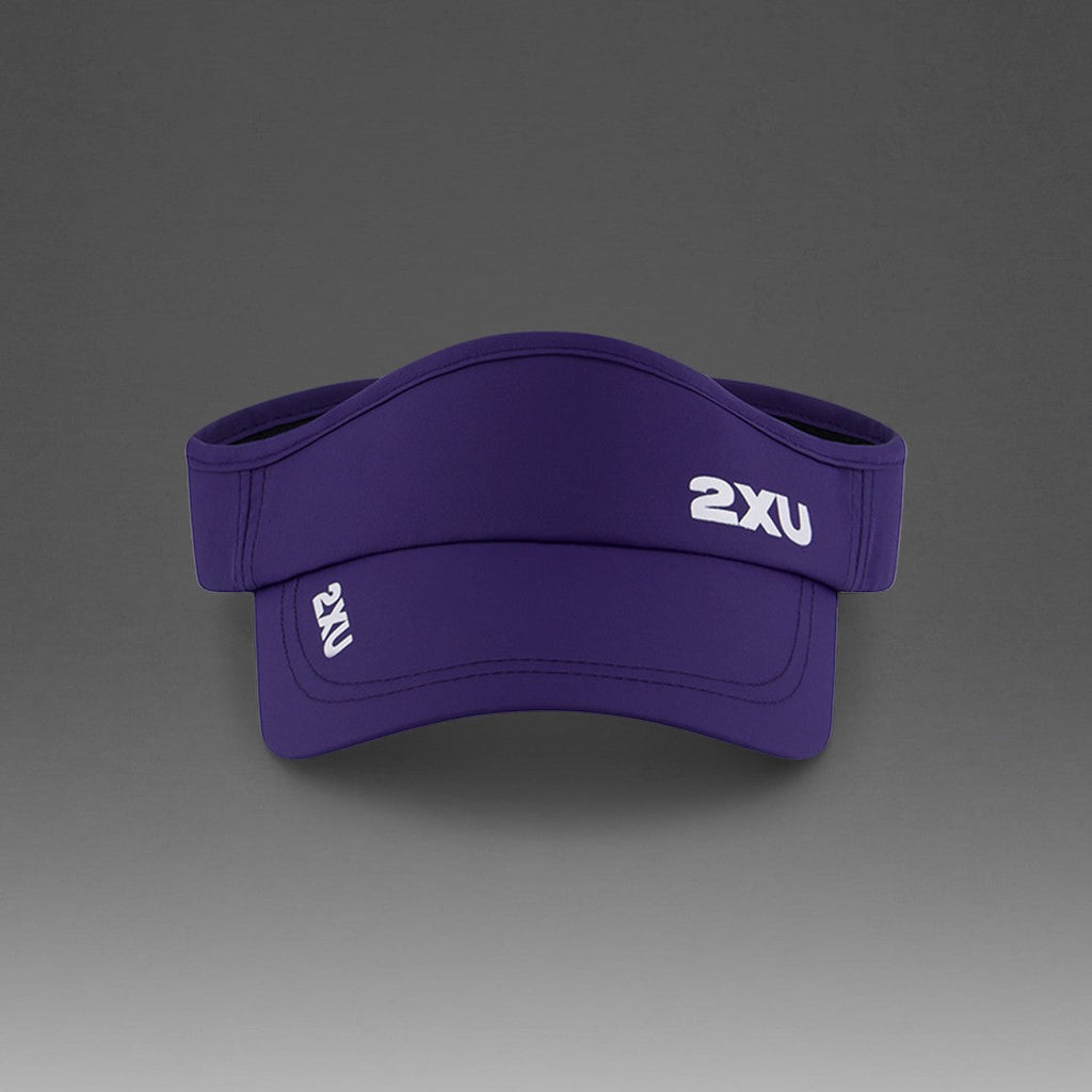 2XU Run Visor | Future Dusk / White