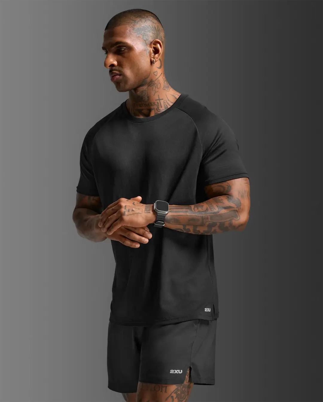 2XU Men's Aero Mesh Tee - Black/Silver Reflective