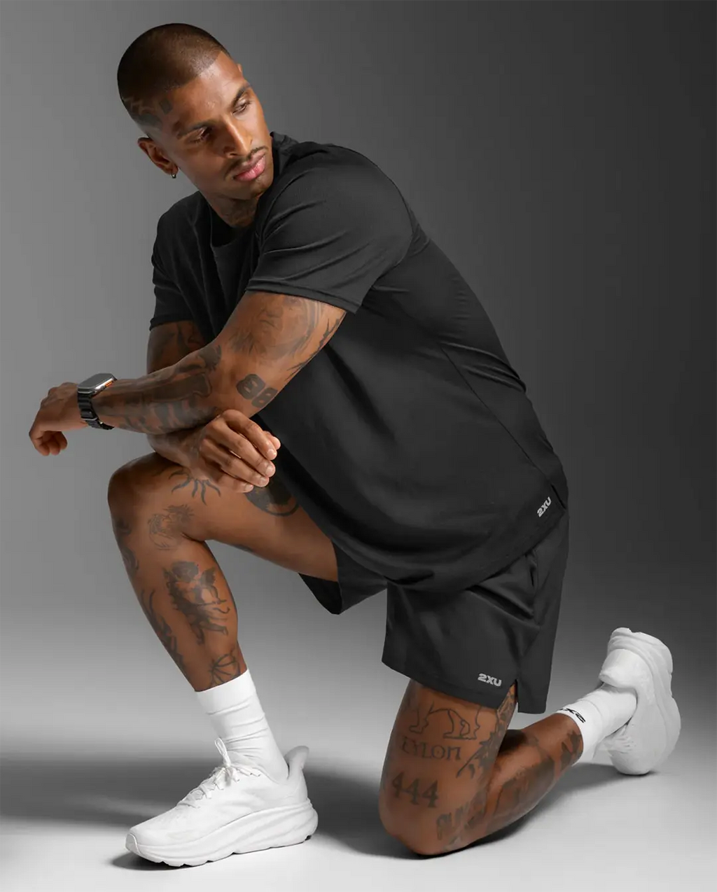 2XU Men's Aero Mesh Tee - Black/Silver Reflective