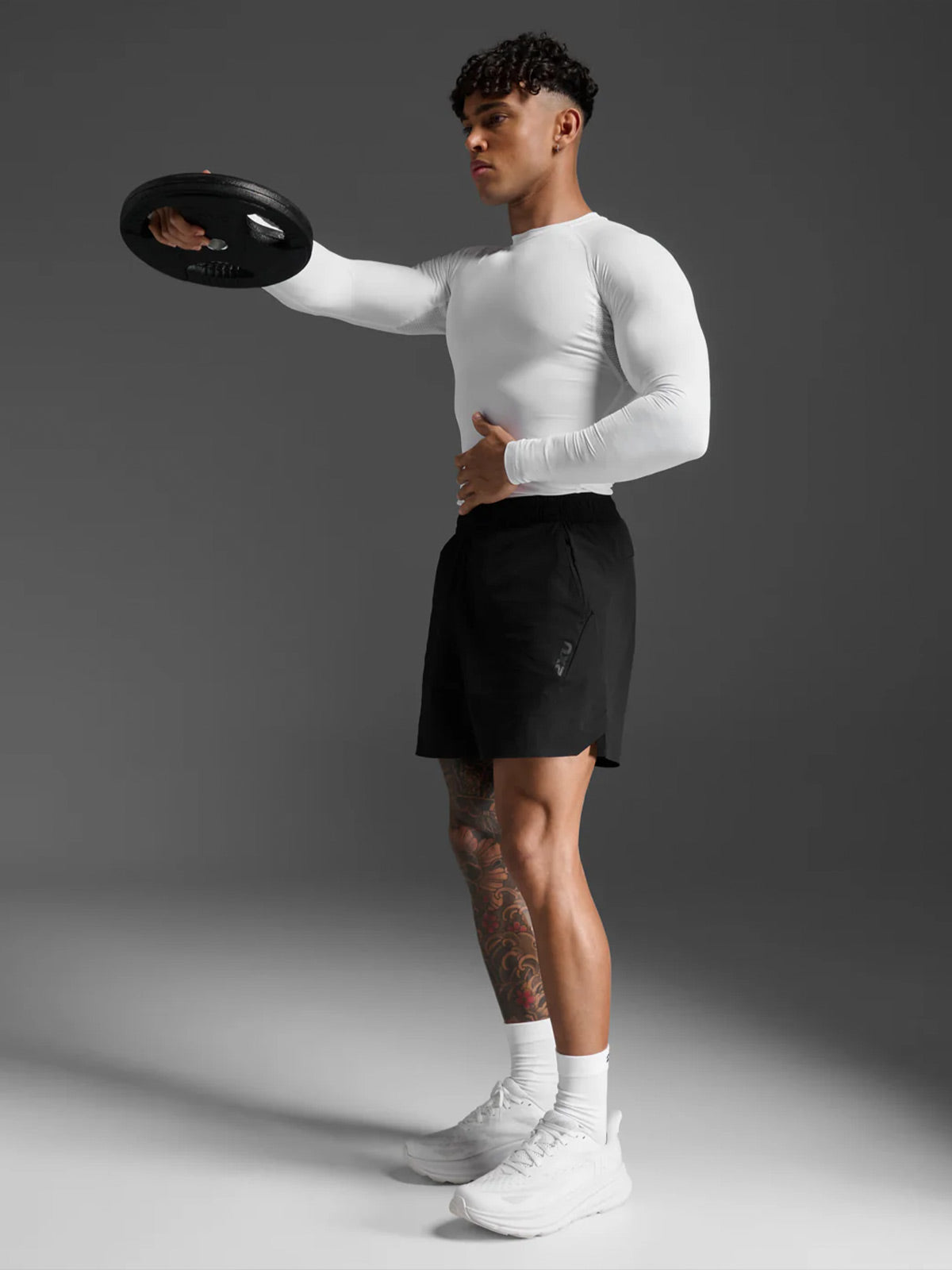 2XU Men's Core Compression Long Sleeve - White/No Logo