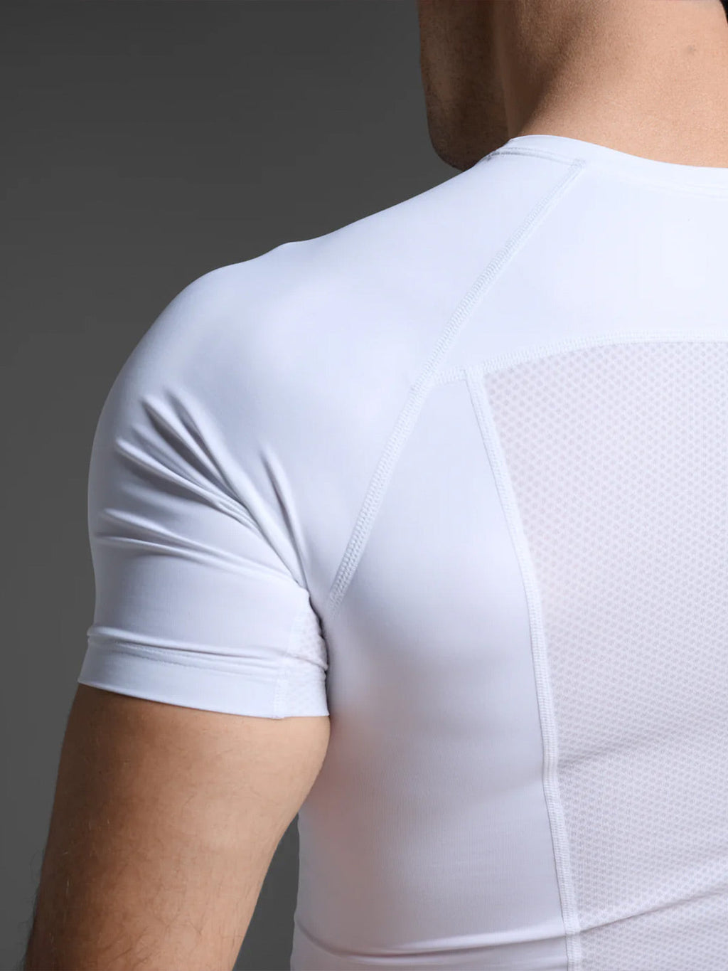 2XU Men's Core Compression Short Sleeve - White/No Logo