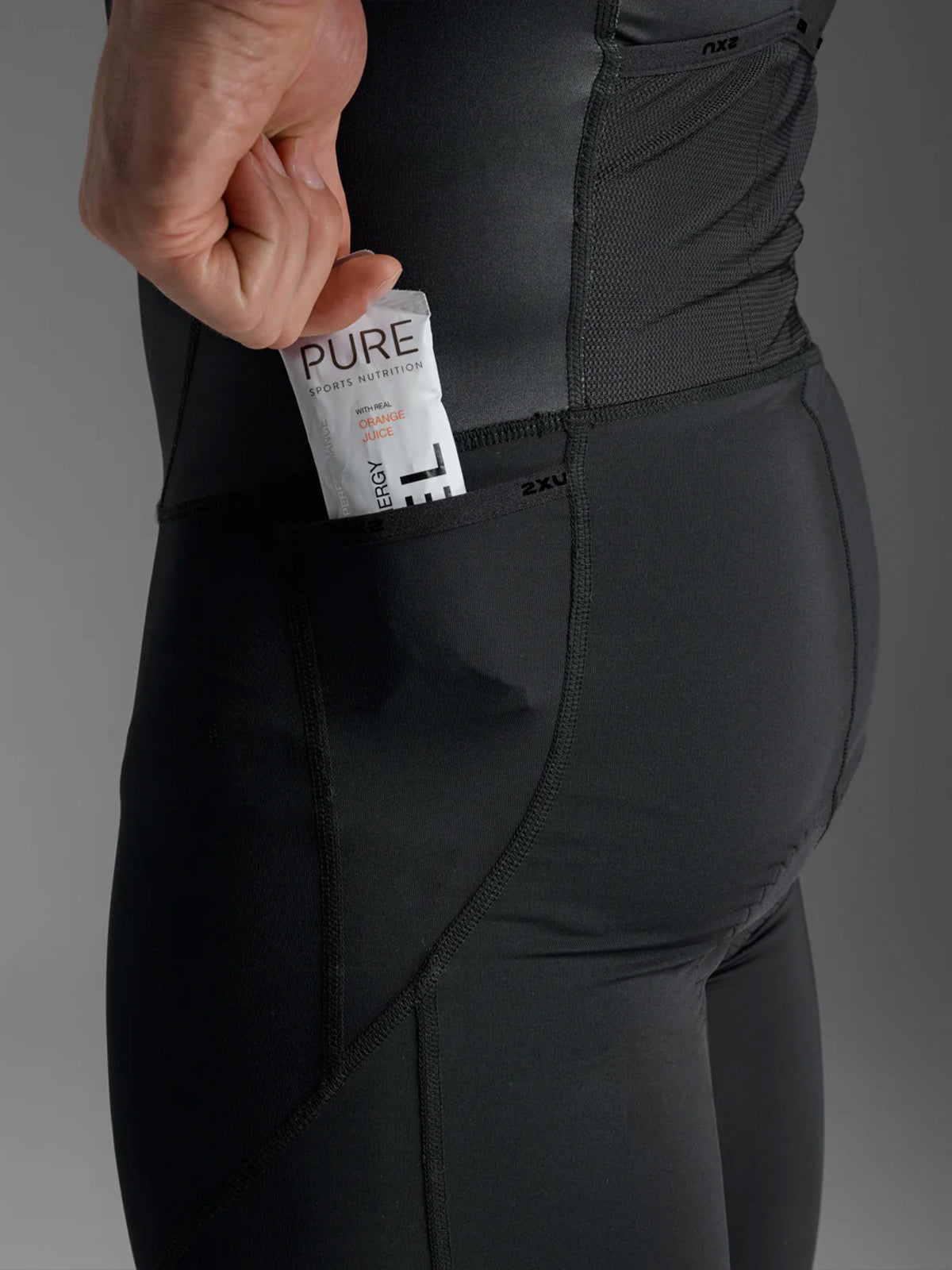 2XU Men's Core Sleeved Trisuit - Black/White