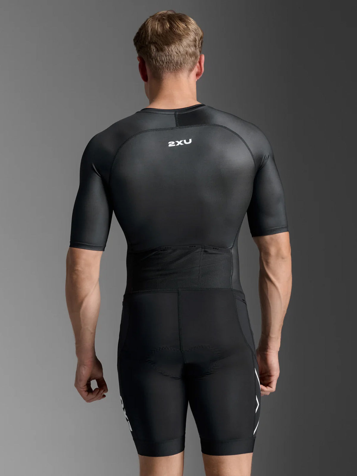 2XU Men's Core Sleeved Trisuit - Black/White