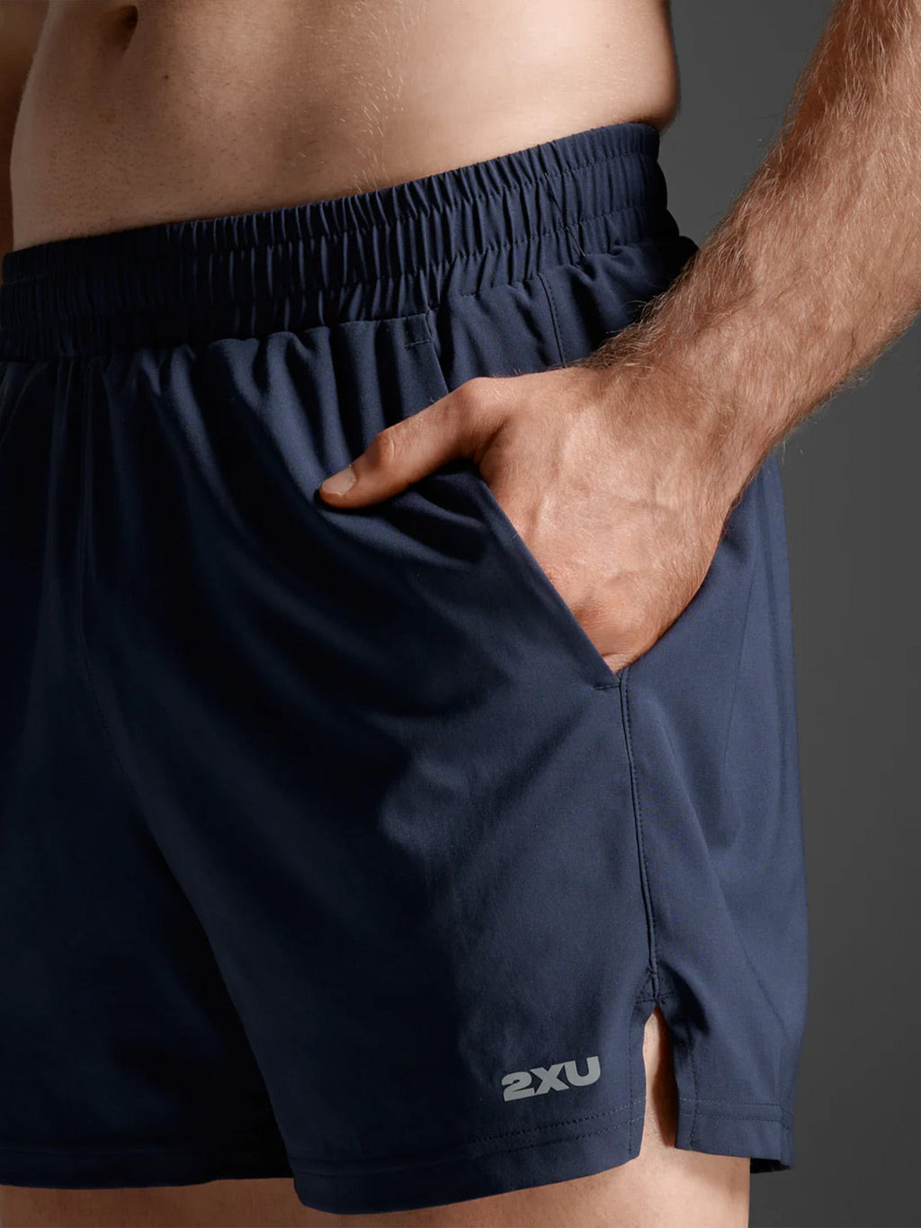 2XU Men's Aero 5 Inch Shorts - Midnight/Silver Reflective