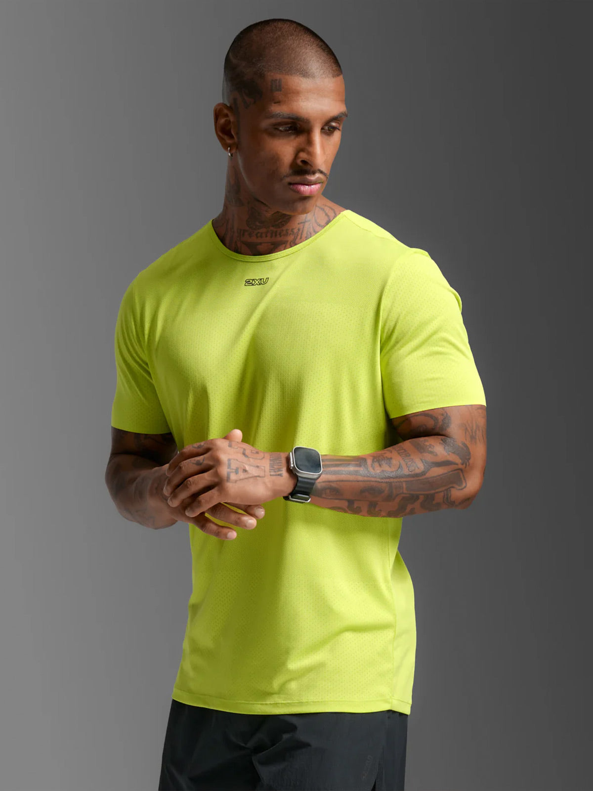2XU Men's Light Speed Tech Tee - Volt/Black Reflective