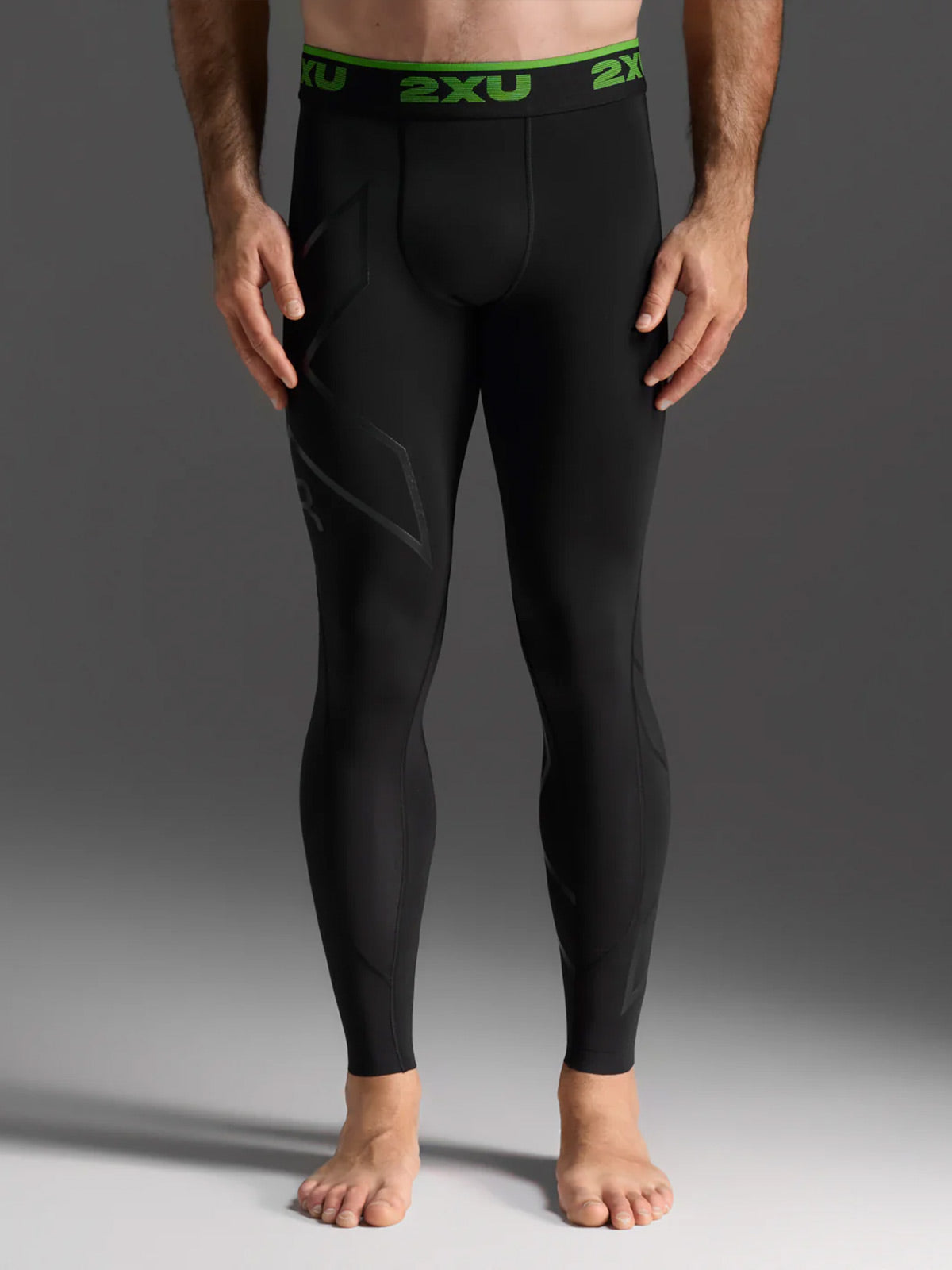 2XU Men's Refresh Recovery Comp Tights - Black/Nero