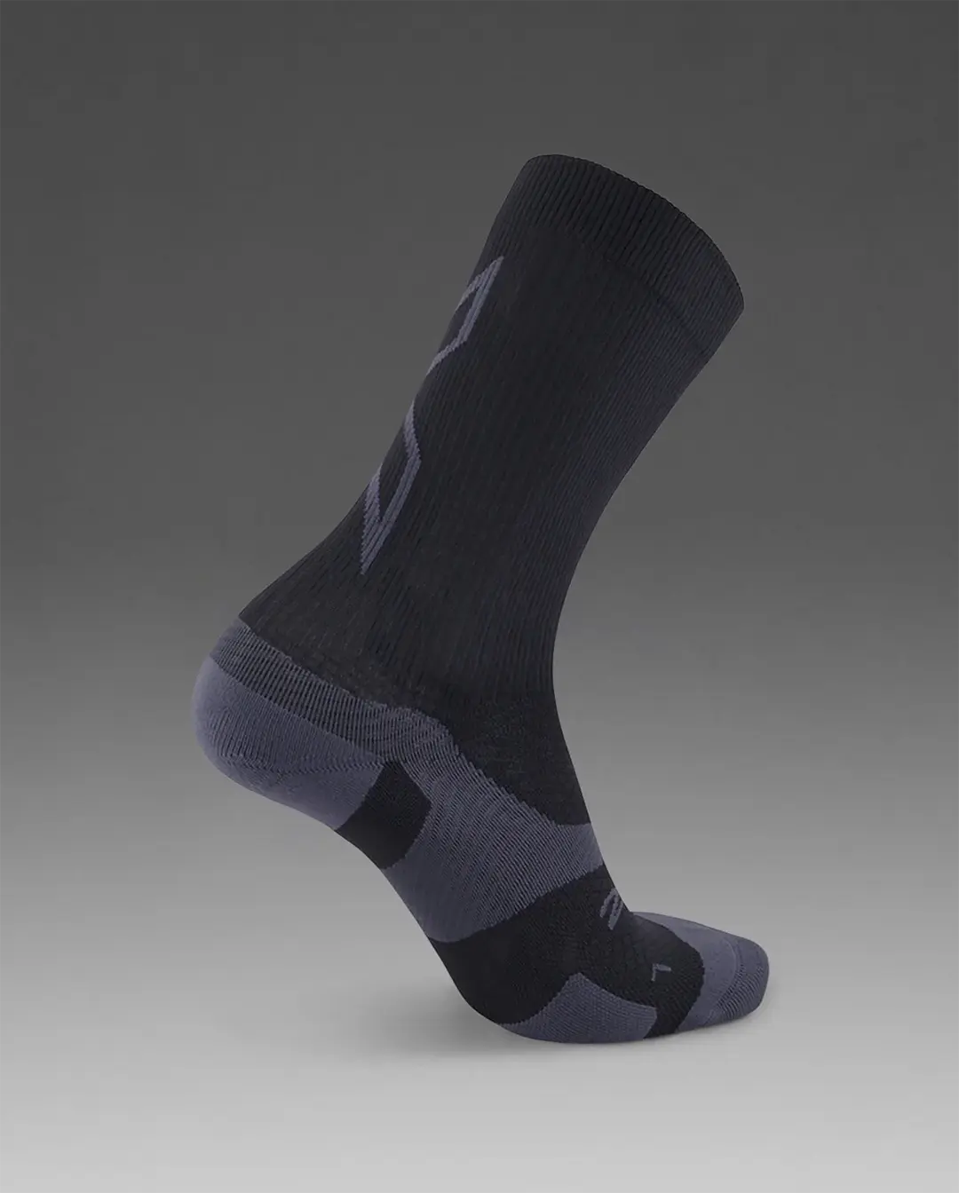 2XU Unisex's Vectr Light Cushion Crew Socks - Black/Titanium